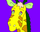 Disegno Muso di giraffa pitturato su emma