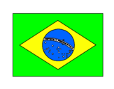 Disegno Brasile pitturato su CLAYTON - IDADE 5 ANOS