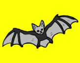 Disegno Pipistrello in volo  pitturato su rebecca malivindi