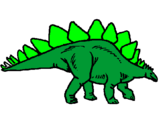 Disegno Stegosaurus  pitturato su antonio