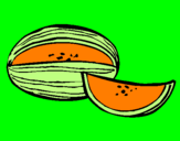 Disegno Melone  pitturato su SIMONE