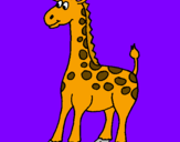 Disegno Giraffa pitturato su gira
