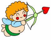 Disegno Cupido  pitturato su San Valentino
