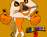 Disegno Madagascar 2 Alex pitturato su luis beci