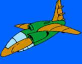 Disegno Nave in fase di atterraggio pitturato su EDOARDO