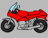 Disegno Motocicletta  pitturato su romel               