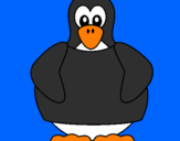 Disegno Pinguino pitturato su pingui