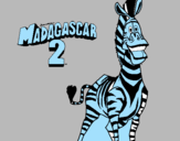Disegno Madagascar 2 Marty pitturato su lorenzo
