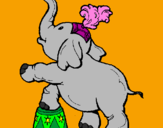 Disegno Elefante  pitturato su GIULIA   COLOMBO