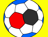 Disegno Pallone da calcio II pitturato su bu genoa