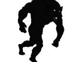 Disegno Uomo lupo  pitturato su XS francesc0 DJ