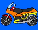 Disegno Motocicletta  pitturato su Mirko