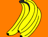Disegno Banane  pitturato su gabriel
