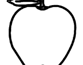 Disegno mela  pitturato su alessandra