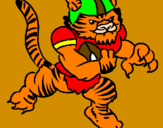 Disegno Giocatore tigre  pitturato su  DAVIDE