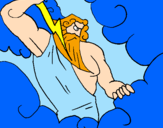 Disegno Zeus pitturato su aLESSIA