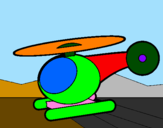 Disegno Piccolo elicottero pitturato su Davide