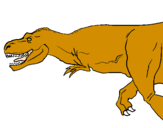 Disegno Tyrannosaurus Rex  pitturato su drake
