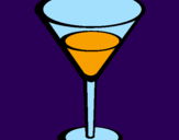 Disegno Cocktail pitturato su sara