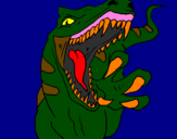 Disegno Velociraptor  II pitturato su Claudia