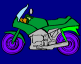Disegno Motocicletta  pitturato su Davide