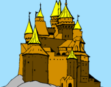 Disegno Castello medievale  pitturato su emanuele