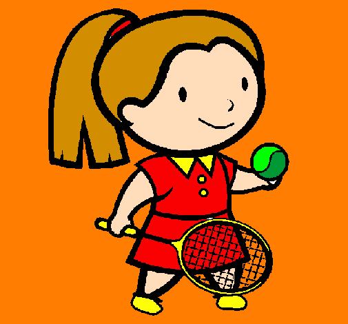 Ragazza che gioca a tennis 