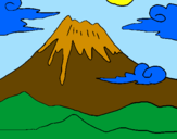 Disegno Monte Fuji pitturato su Cookie