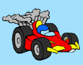 Disegno Auto di Formula 1  pitturato su matteo