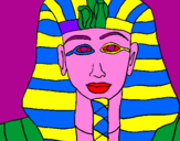 Disegno Tutankamon pitturato su giovanni