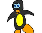 Disegno Pinguino pitturato su ELISA S.