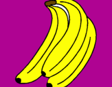 Disegno Banane  pitturato su Fede