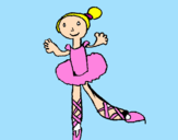 Disegno Ballerina pitturato su claudia