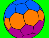Disegno Pallone da calcio II pitturato su michele