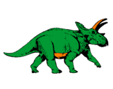 Disegno Triceratops pitturato su edoardo