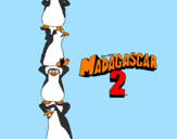 Disegno Madagascar 2 Pinguino pitturato su vittoria udin