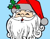 Disegno Faccione Babbo Natale  pitturato su mimmi8