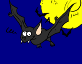 Disegno Pipistrello pazzo  pitturato su LA TATA