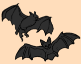 Disegno Un paio di pipistrelli  pitturato su sammy