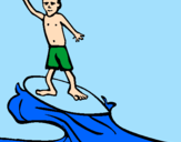 Disegno Surf pitturato su chicco