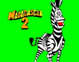 Disegno Madagascar 2 Marty pitturato su antonella