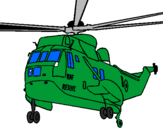 Disegno Elicottero di salvataggio  pitturato su lorenzo