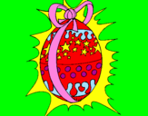 Disegno Uovo di Pasqua brillante pitturato su Federica