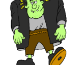 Disegno Frankenstein  pitturato su kkk