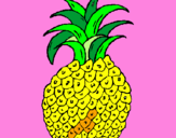 Disegno ananas  pitturato su  LUANA  STUPENDA E FANTAS