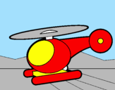 Disegno Piccolo elicottero pitturato su federico