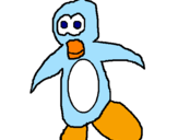 Disegno Pinguino pitturato su SILVIA