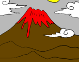 Disegno Monte Fuji pitturato su  roberto