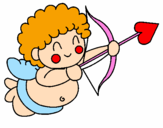 Disegno Cupido  pitturato su Alessandra