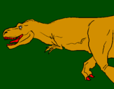 Disegno Tyrannosaurus Rex  pitturato su CARLOS